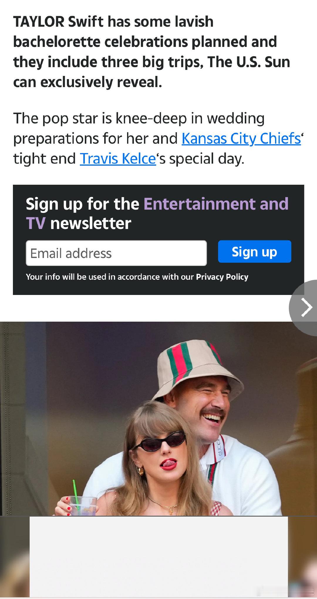 霉霉将举办婚前单身派对霉霉单身派对行程曝光 外媒曝泰勒・斯威夫特的单身派对预计将