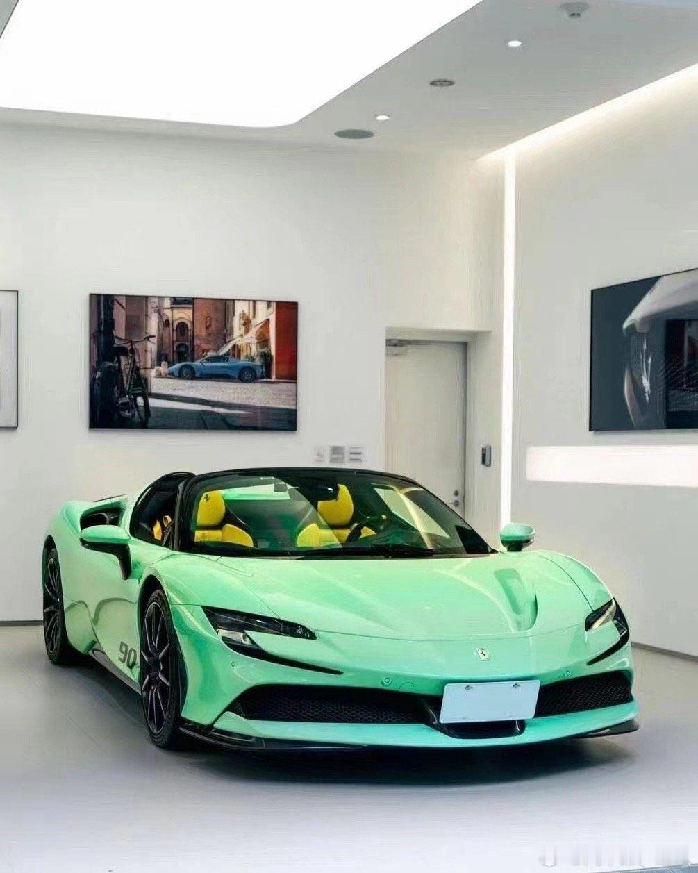 SF90 Spider Tailor Made｜Pale Green，真好看。 