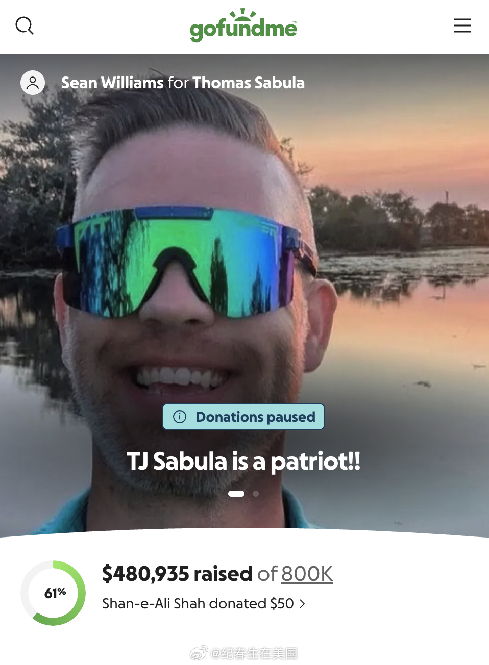 昨天嘲讽川普并被川普竖中指的福特流水线工人名叫TJ Sabula，目前已被停职。