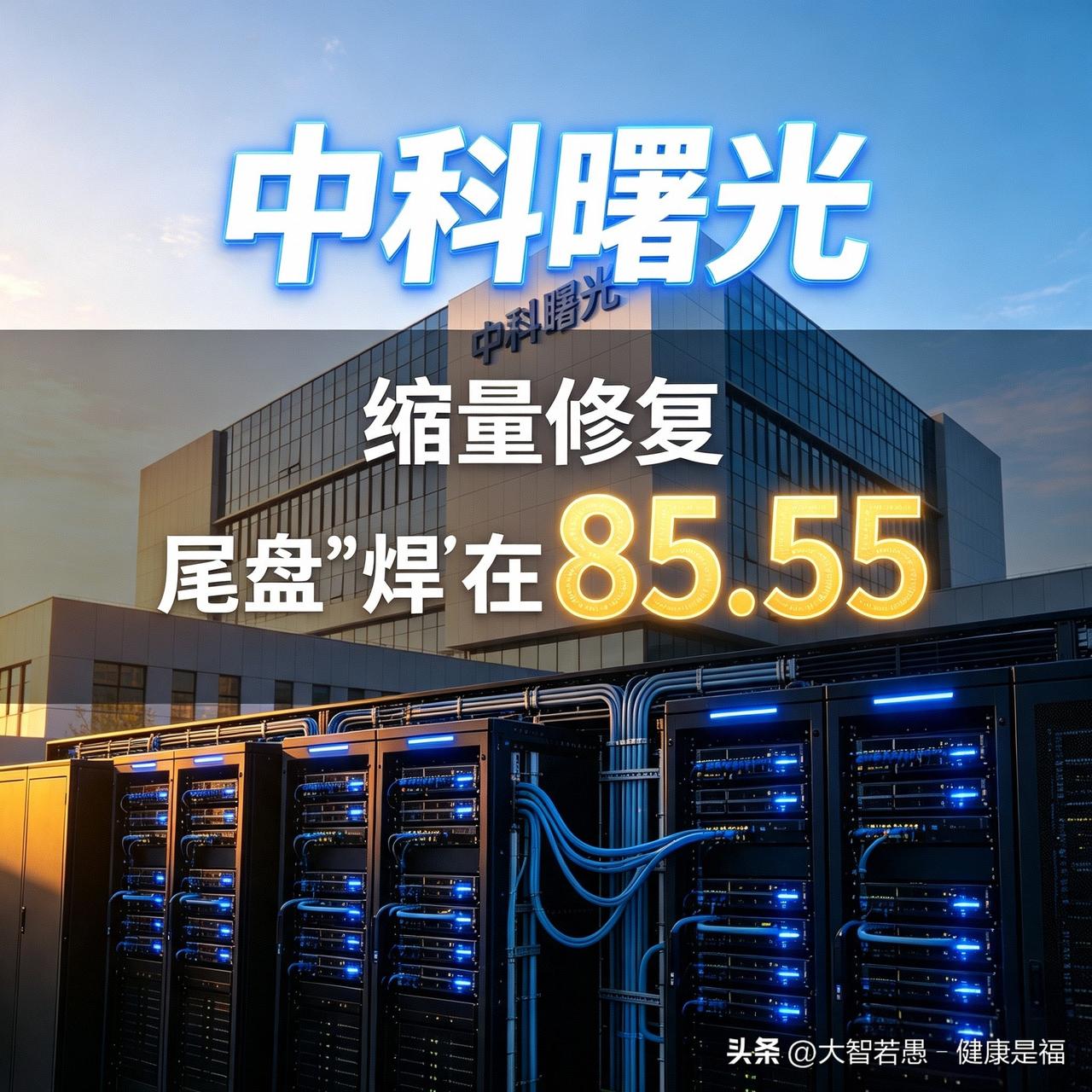 中科曙光：缩量修复，尾盘“焊”在85.55

中科曙光昨日收盘85.55元，涨2