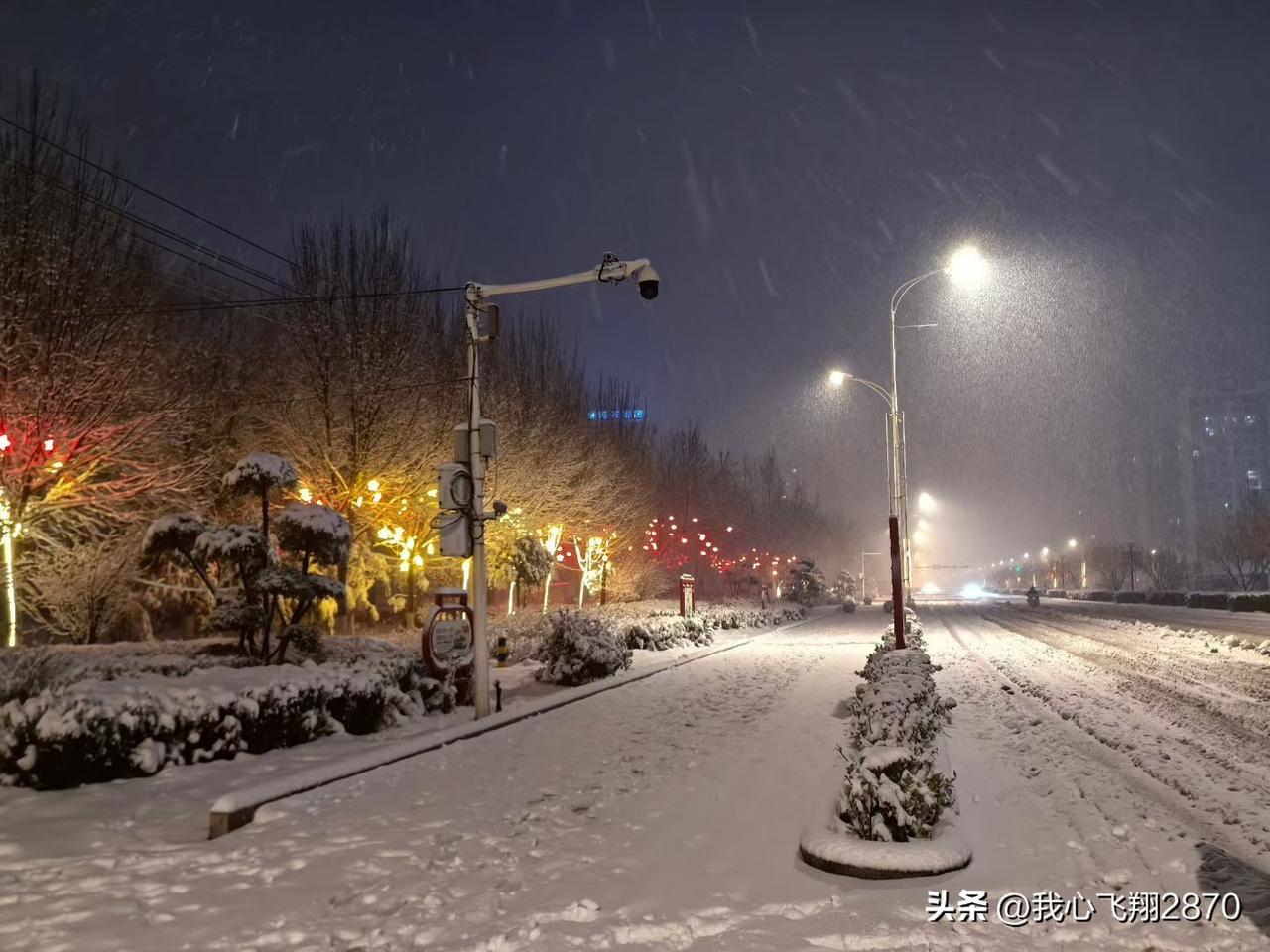 河北邢台下大雪了