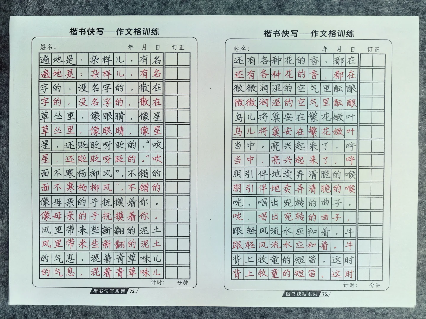 快写，功夫不负有心人