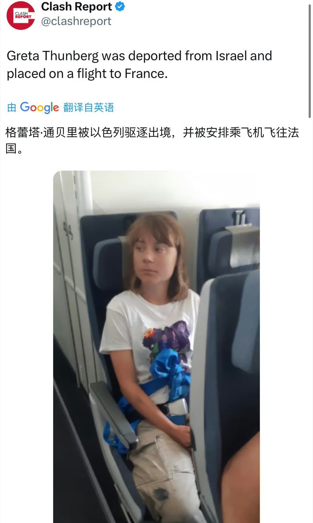 “环保少女”最终被以色列驱逐出境了！ ​​​