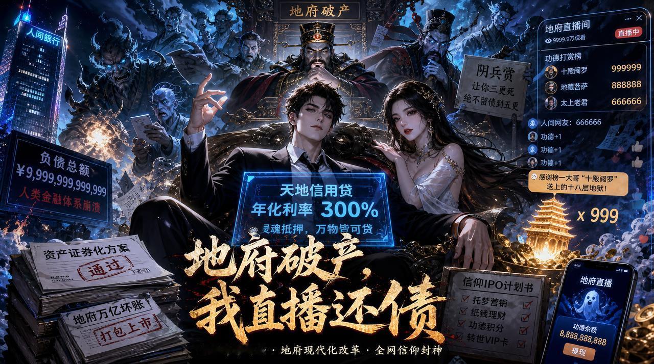 投行VP猝死，在地府搞了个万亿IPO
加班猝死，灵魂出窍前黑进冥通银行数据库，发