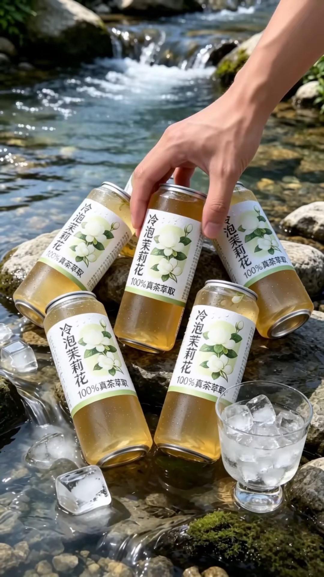 夏日必备清爽饮 清爽植物饮 冷泡茉莉花茶 天然清爽饮品