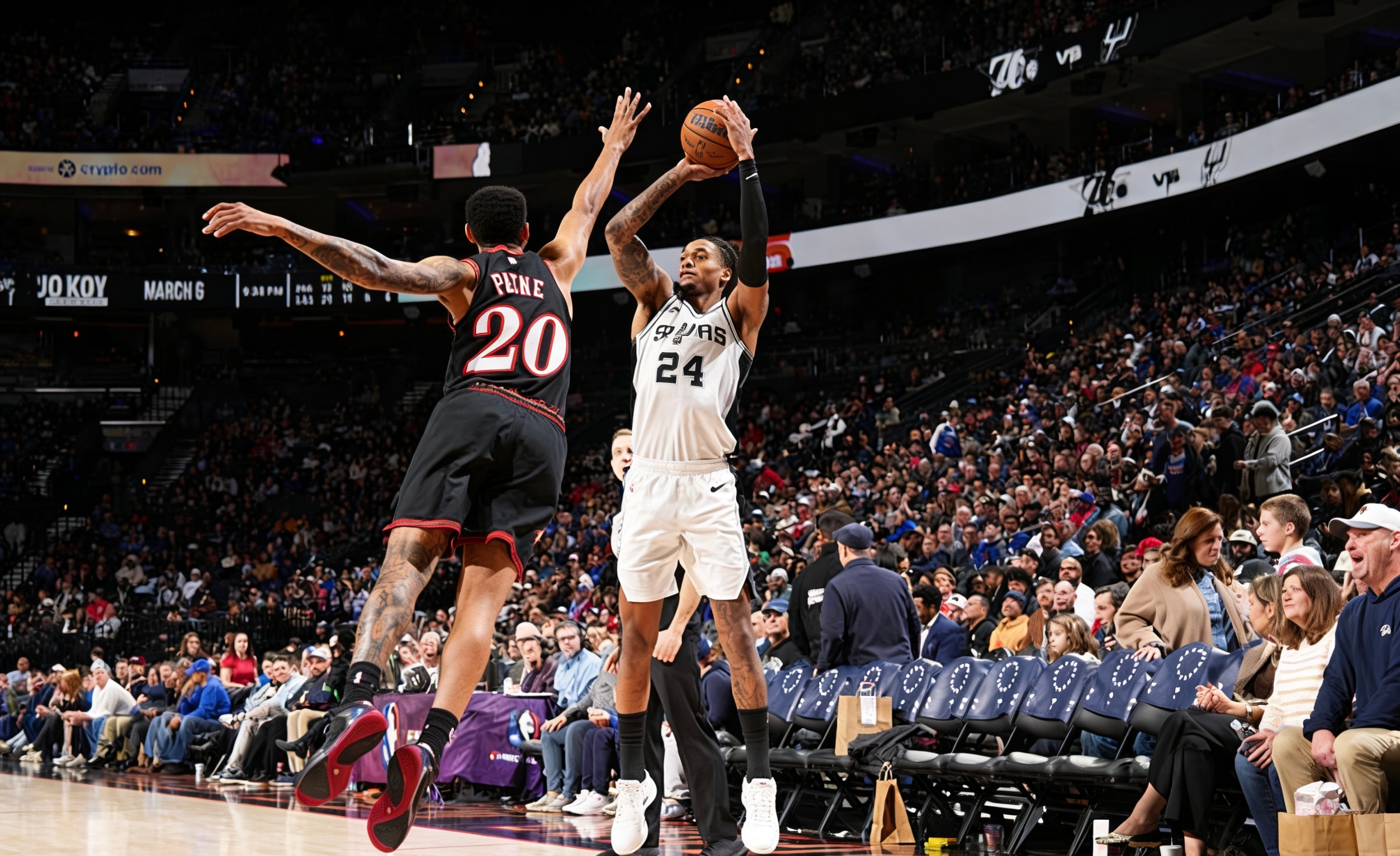 牛仔之旅结束！马刺今天客场131-91大胜费城76人🎉马刺（44-17）：瓦塞