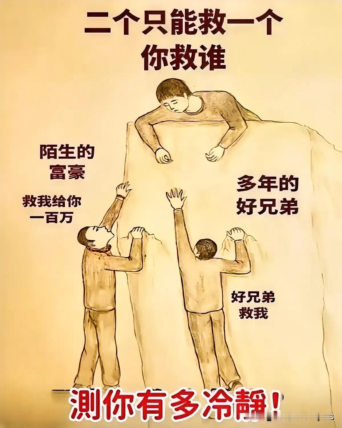 假如2个只能救1个
你会救谁？欢迎评论区告诉留言[灵光一闪]