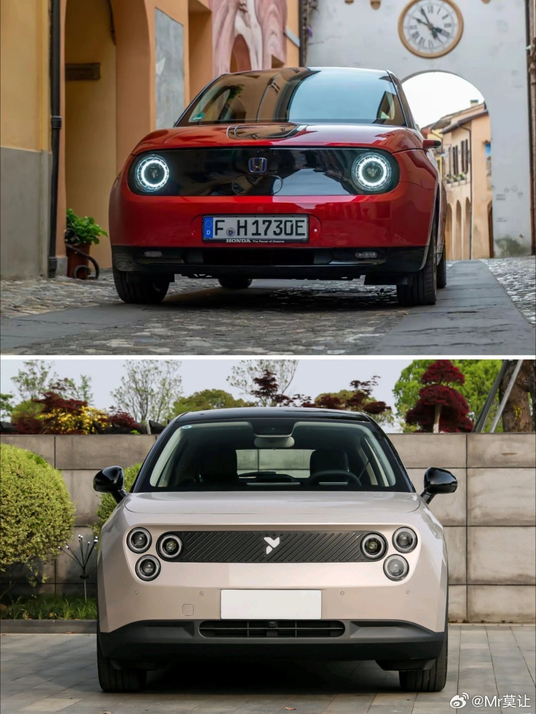 这么看呢是本田好看，不过两个车的拍摄角度，场景，车身颜色，决定了视觉亲和力，你们