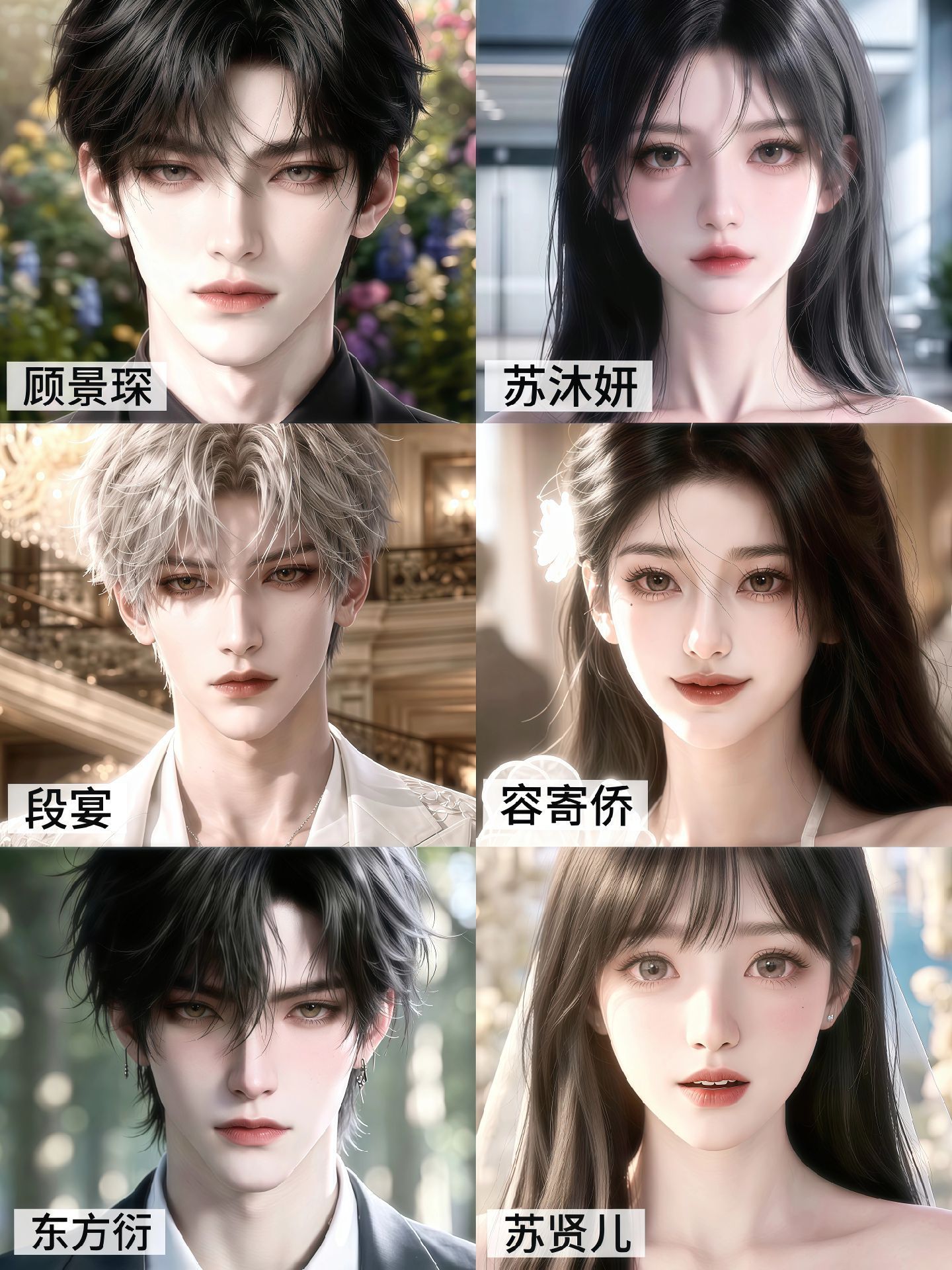 这几部ai短剧放在一起男主的建模很同质化啊，女主辨识度高些 