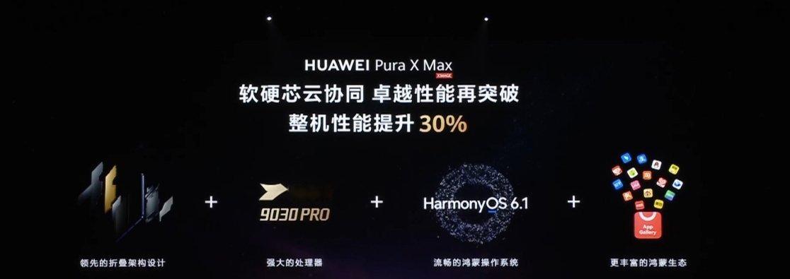 华为 Pura X Max 的处理器是麒麟 9030 Pro华为Pura系列新品