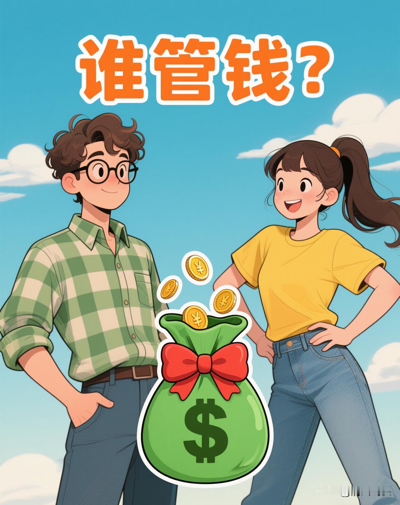 现在的小家庭里，
你觉得应该男人管钱还是女人管钱？
有人说，男人有钱就变坏，
男