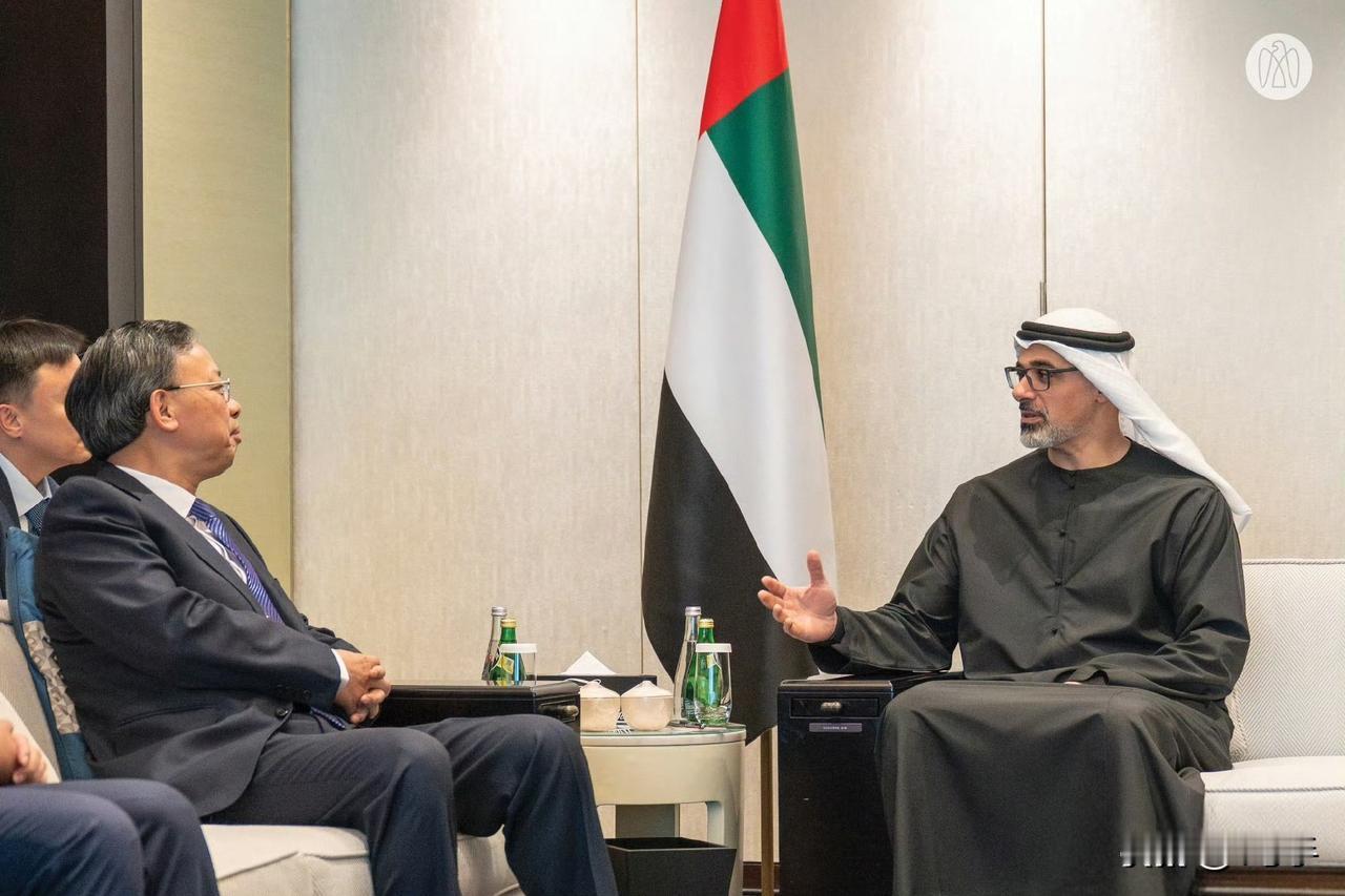 头顶白布，脚蹬拖鞋的中东小王爷满载而归……
这位小王爷，是阿联酋阿布扎比王储哈立