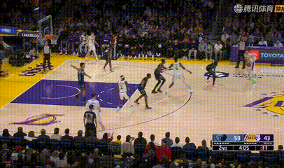 拉拉维亚投进2次三分，不容易啊灰熊vs湖人