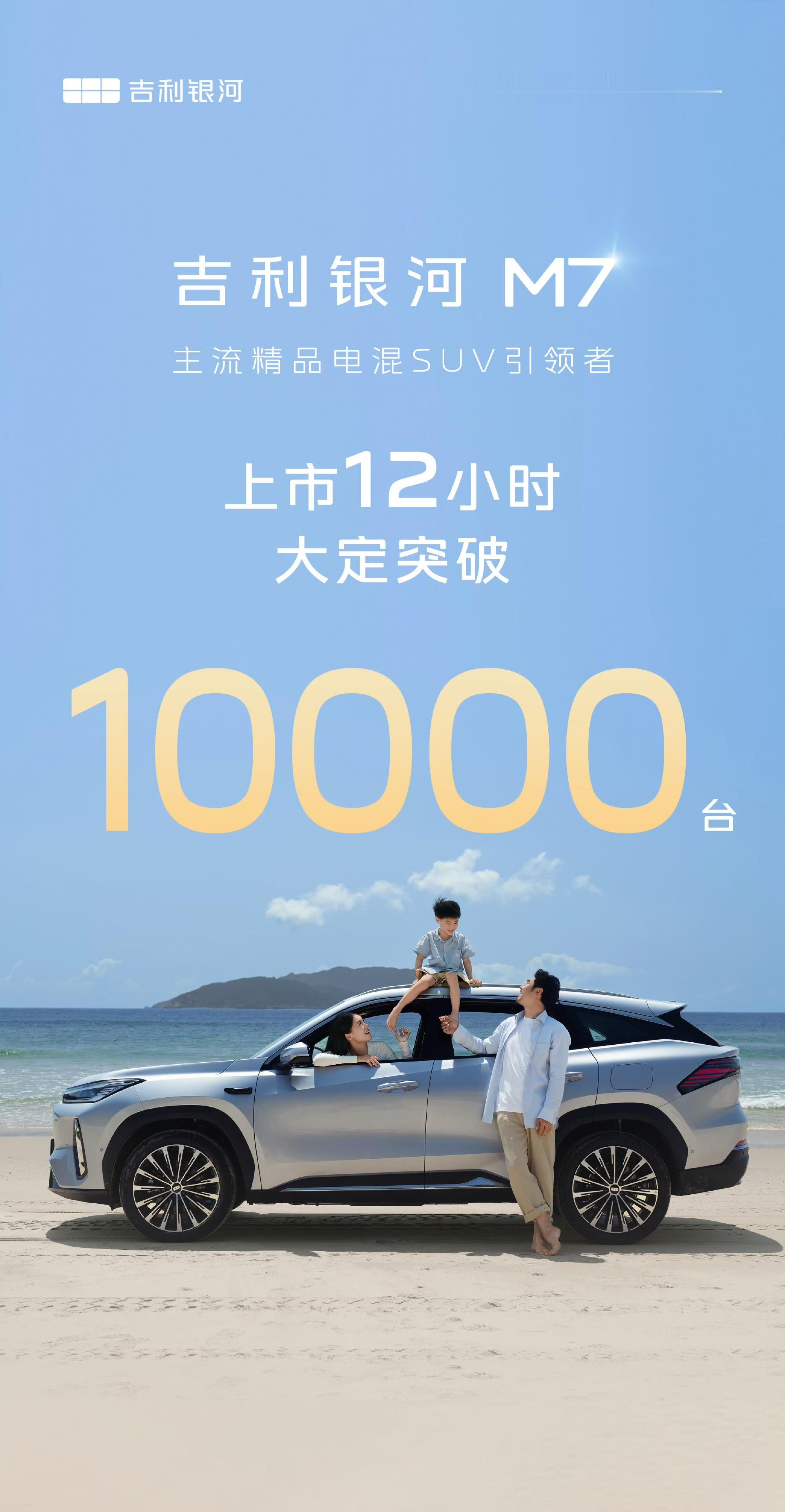 吉利银河M7远航家上市12小时大定突破万台，很不错！