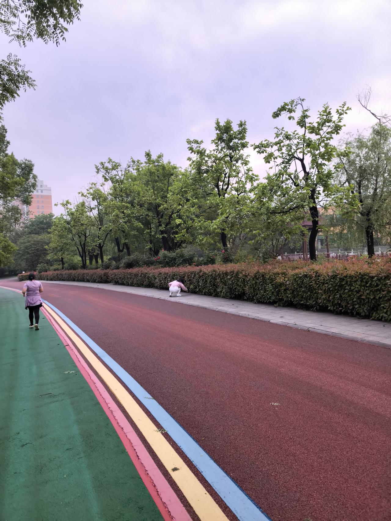 为我们美丽的鄢陵人点赞！

刚刚，在鄢陵花博公园晨跑，看见前面一个美女拿着一根小