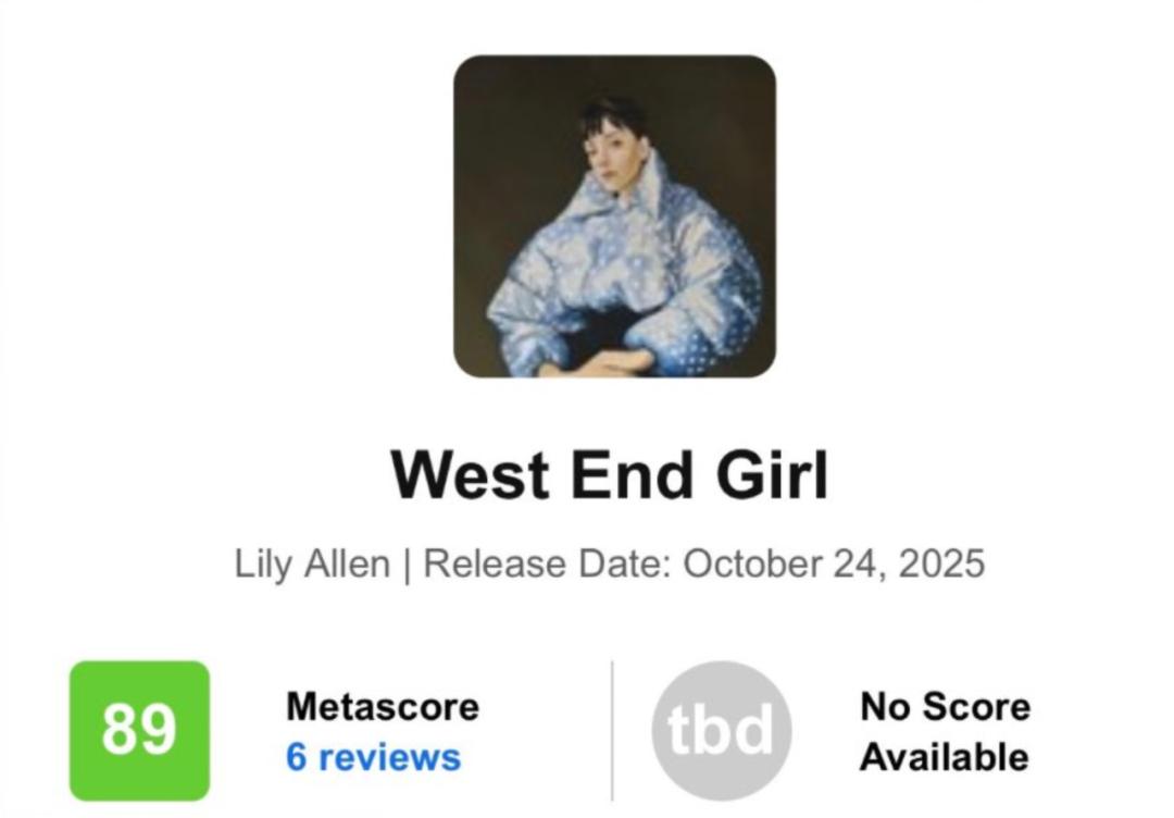 莉莉·艾伦（Lily Allen）的新专辑《West End Girl》在Met