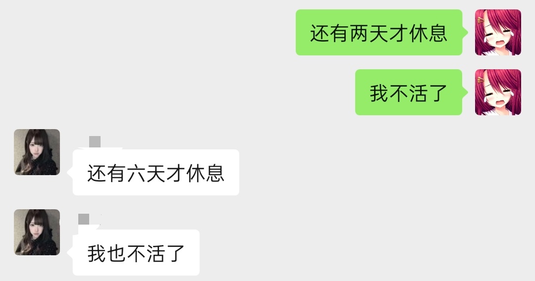 我每天： 