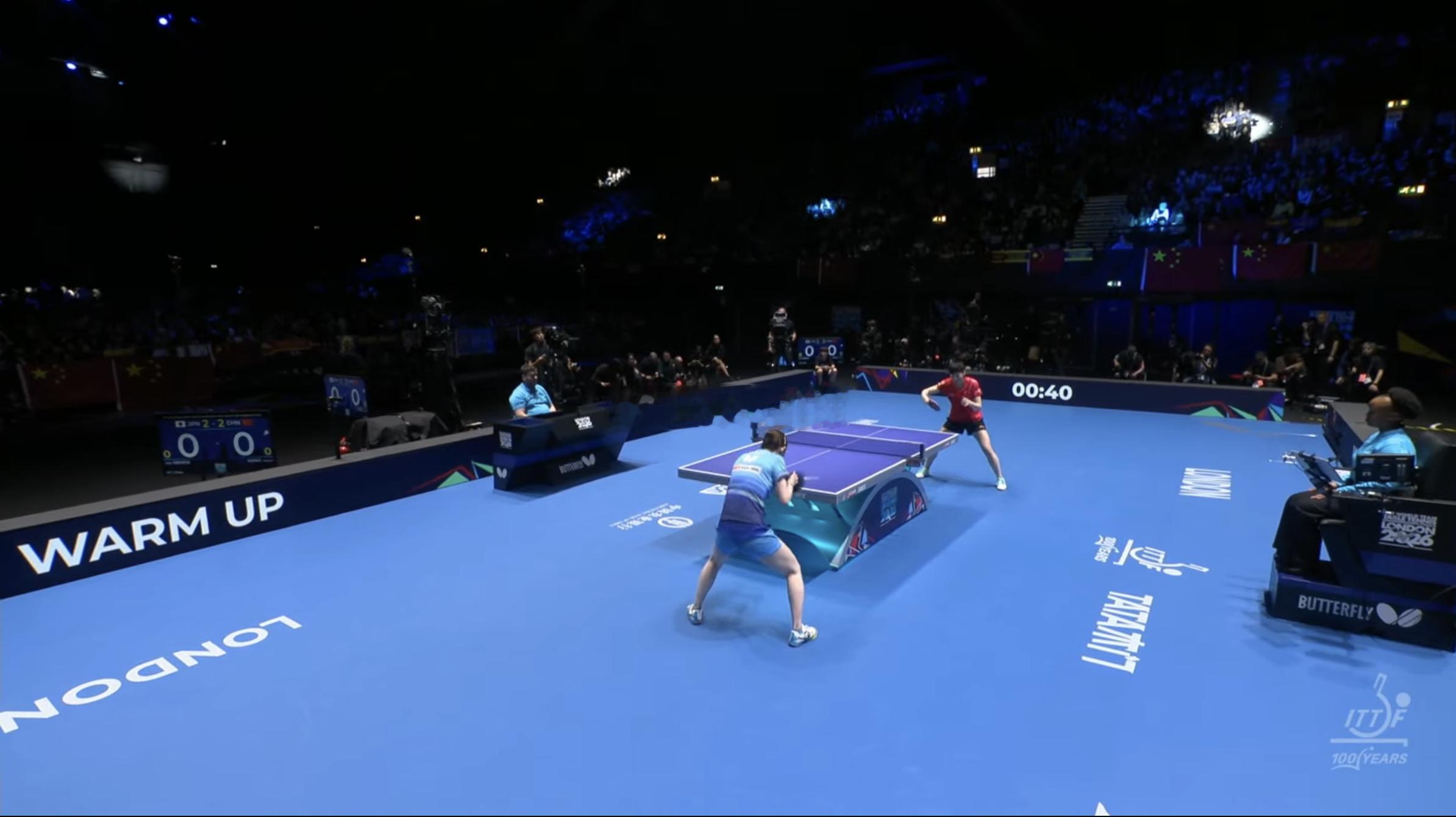 中国女团vs日本 2-2第五决胜盘 王曼昱vs早田希娜王曼昱vs早田希娜