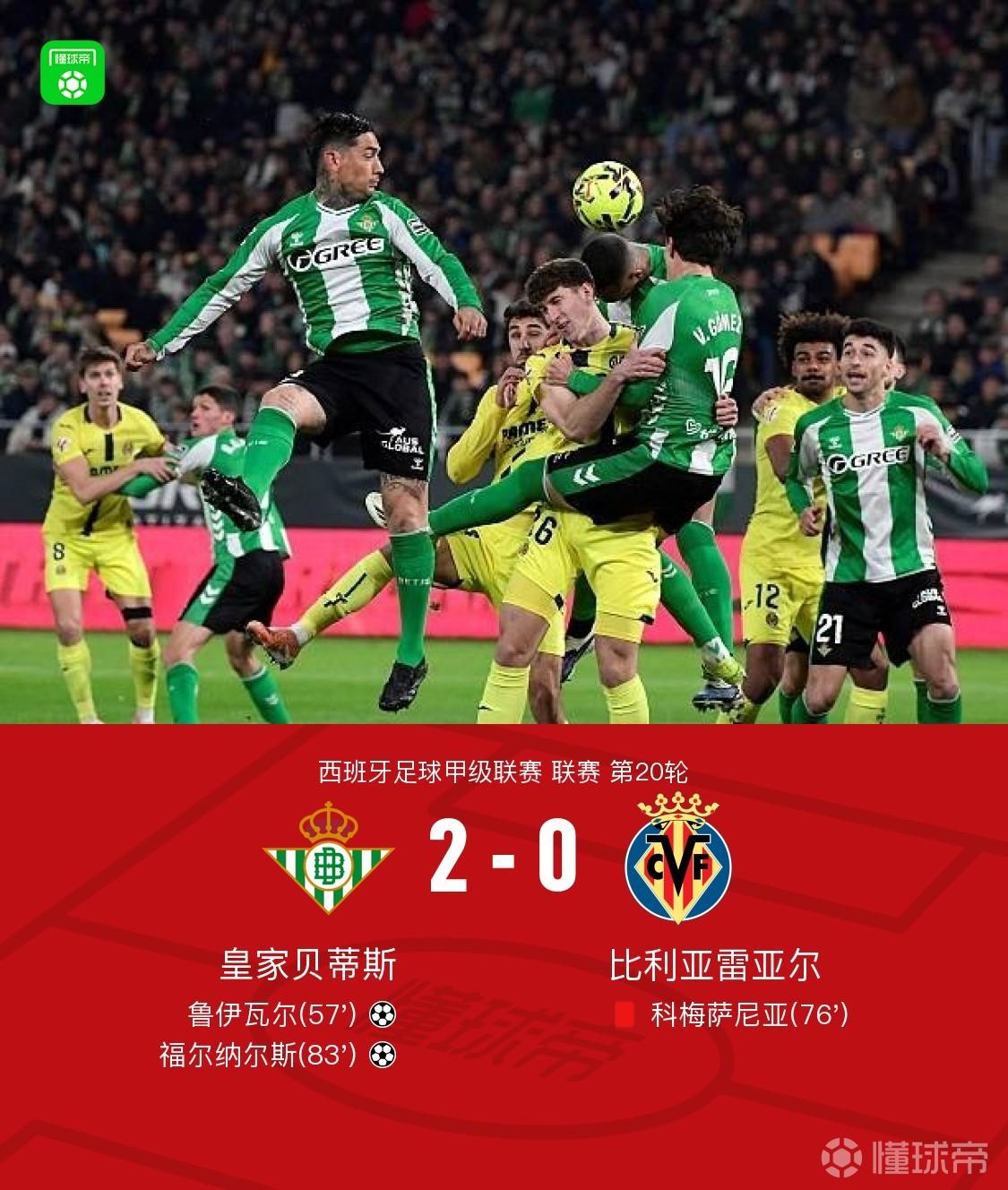 安东尼又双助攻了！
    恭喜恭喜贝蒂斯又胜一场。
        贝蒂斯对黄