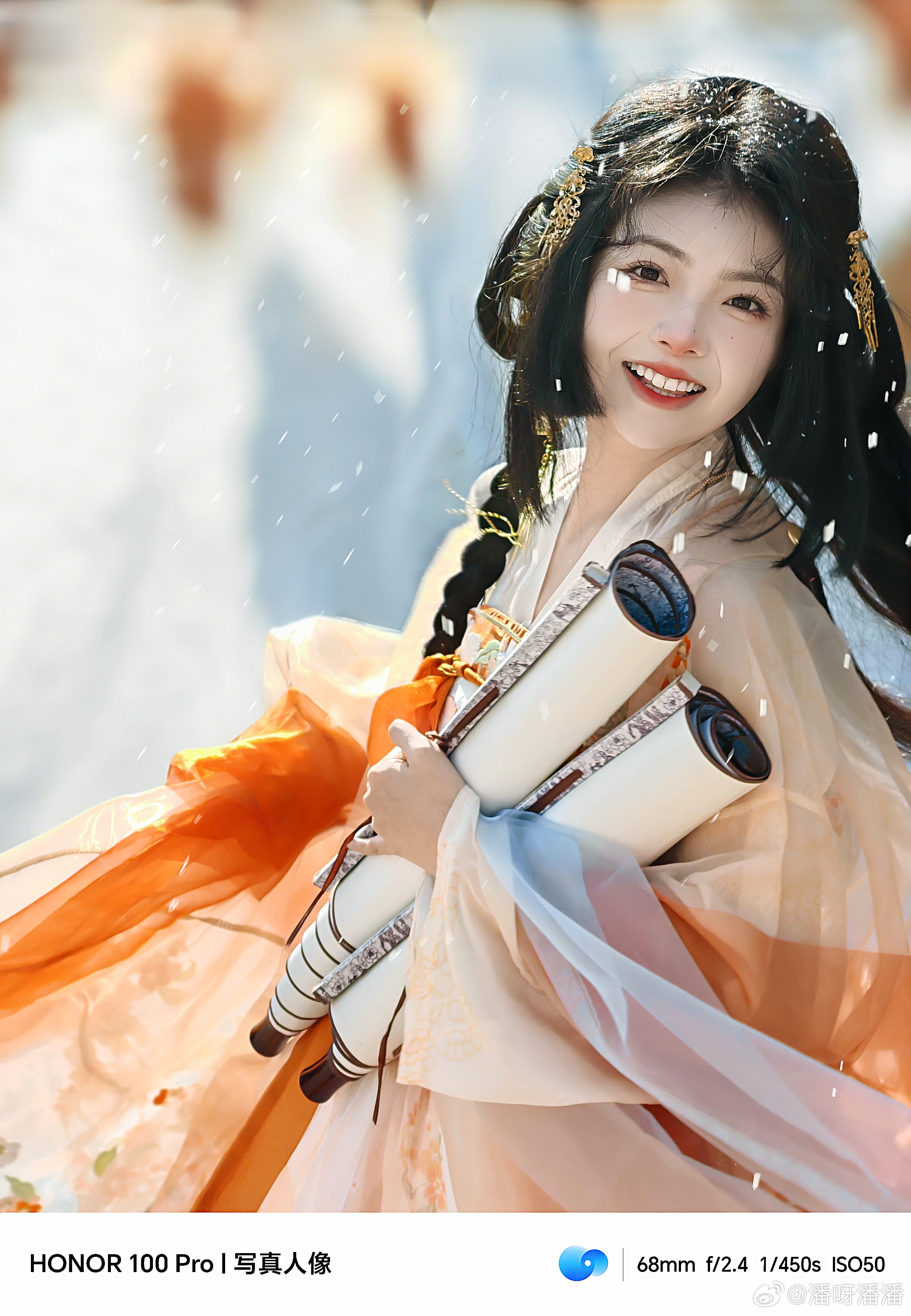 第一次用手机拍写真耶～#摄影# 这里是华为荣耀100拍的，#荣耀100#  虚化