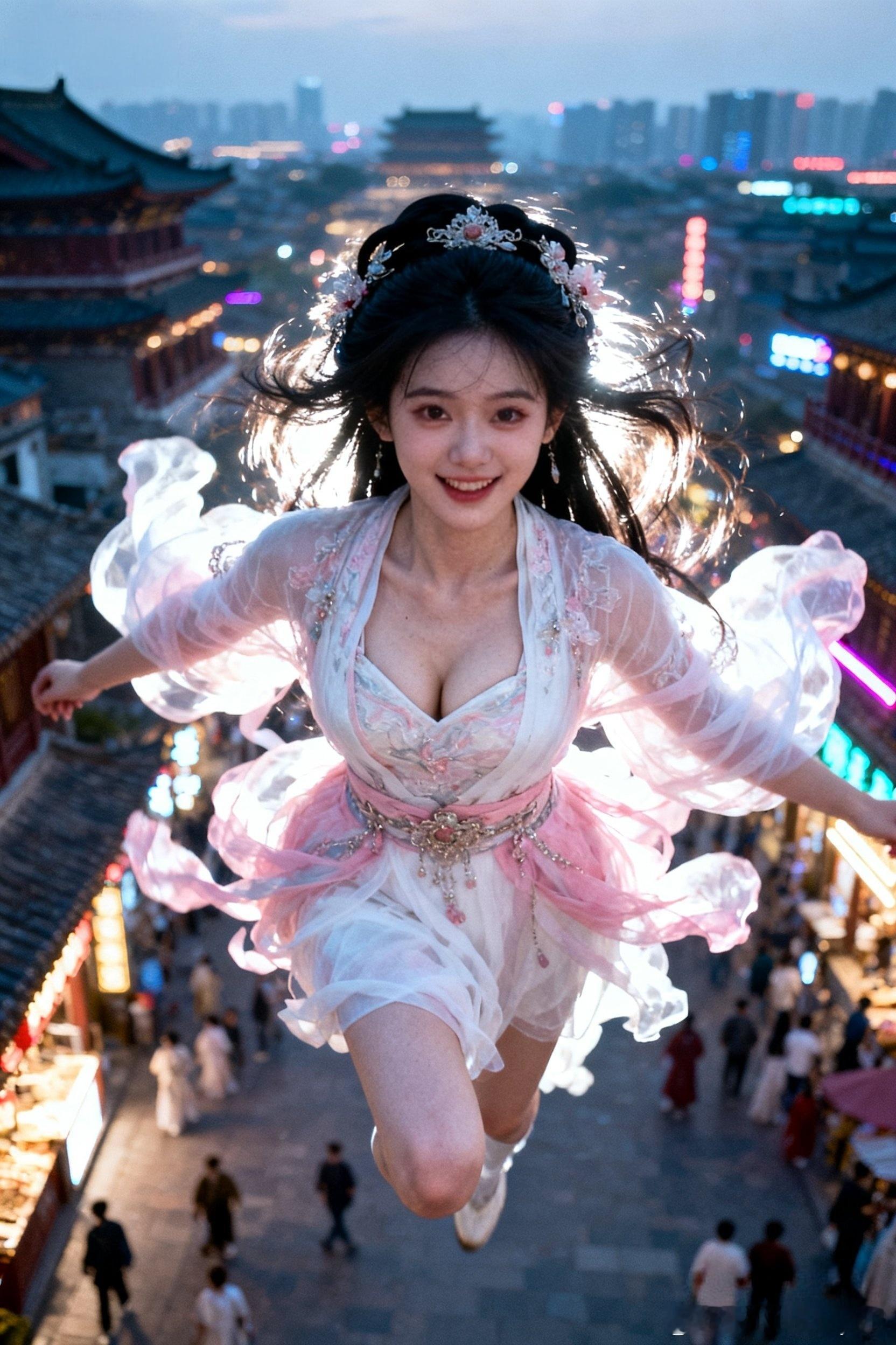 成为神仙少女，先要从学会飞开始！哈哈哈，当然是假的啦！好看不？🤪行摄漫记聂小仙