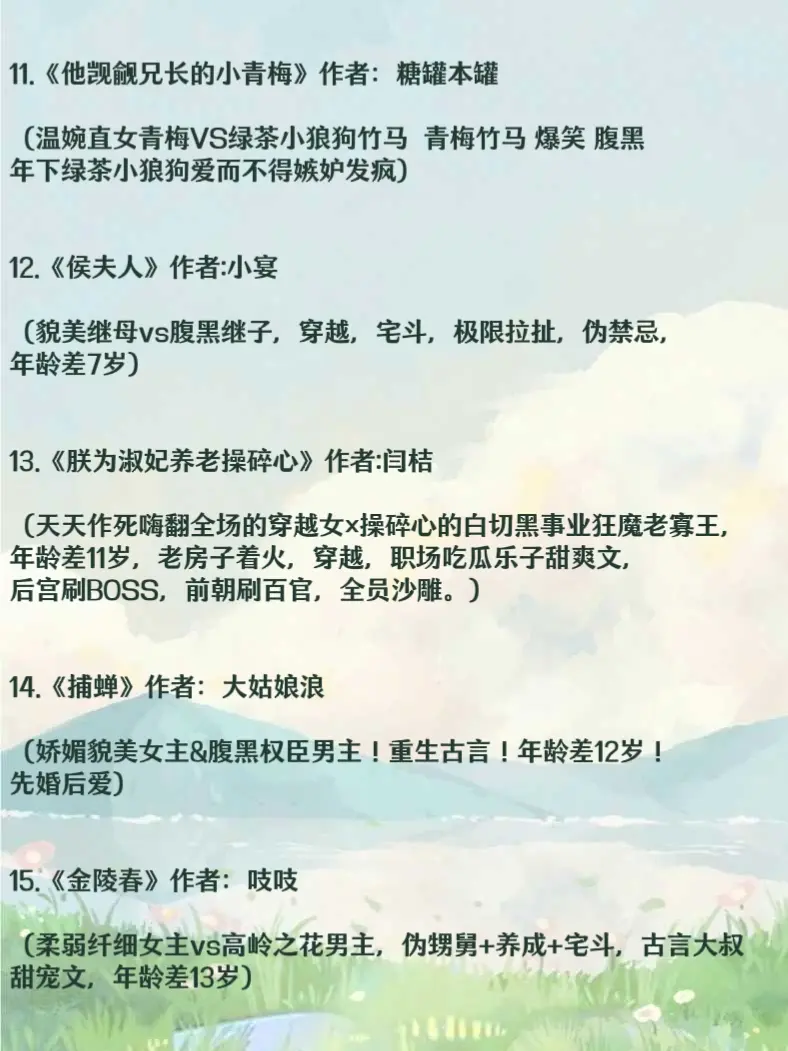年龄差古言文合集，年下男真的很野
