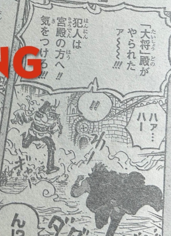 洛克斯和巨人国王对刀！霸王色对撞！直接清空5公里人影！这范围好大啊[吃惊]海贼王