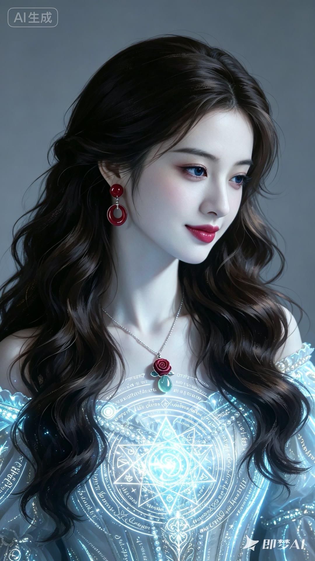 红妆美人，玉佩生辉。