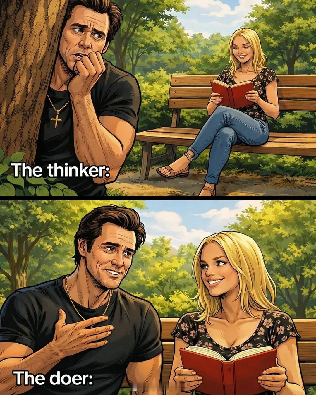 The thinker与The doer。 