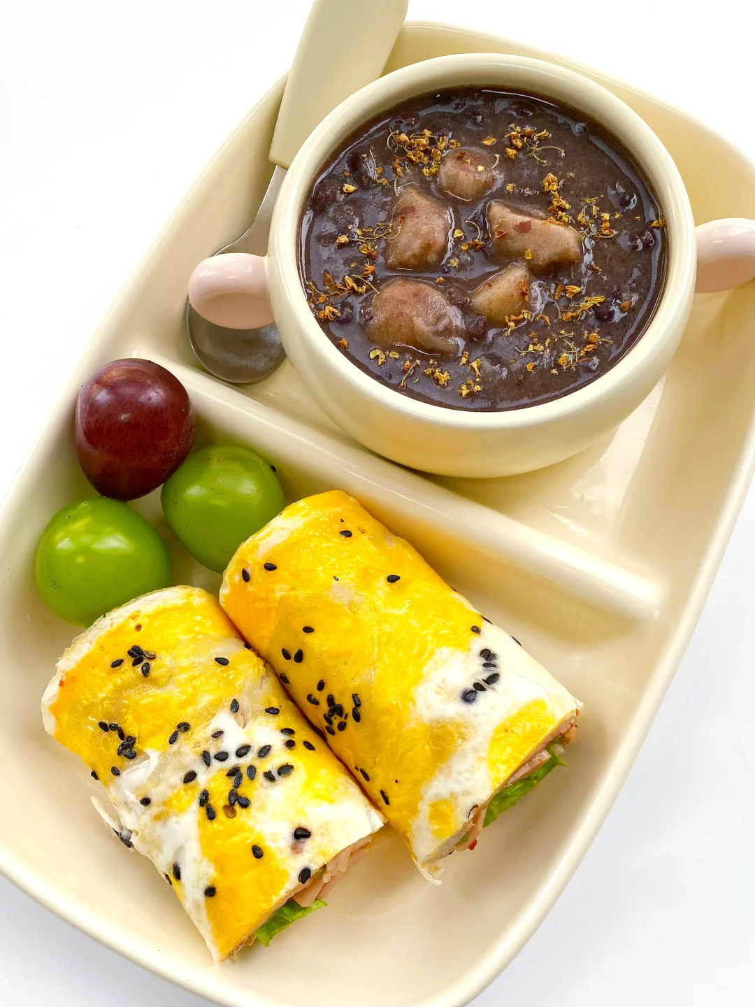 小朋友的早餐🌮宝宝煎饼果子🫘芋头红豆粥