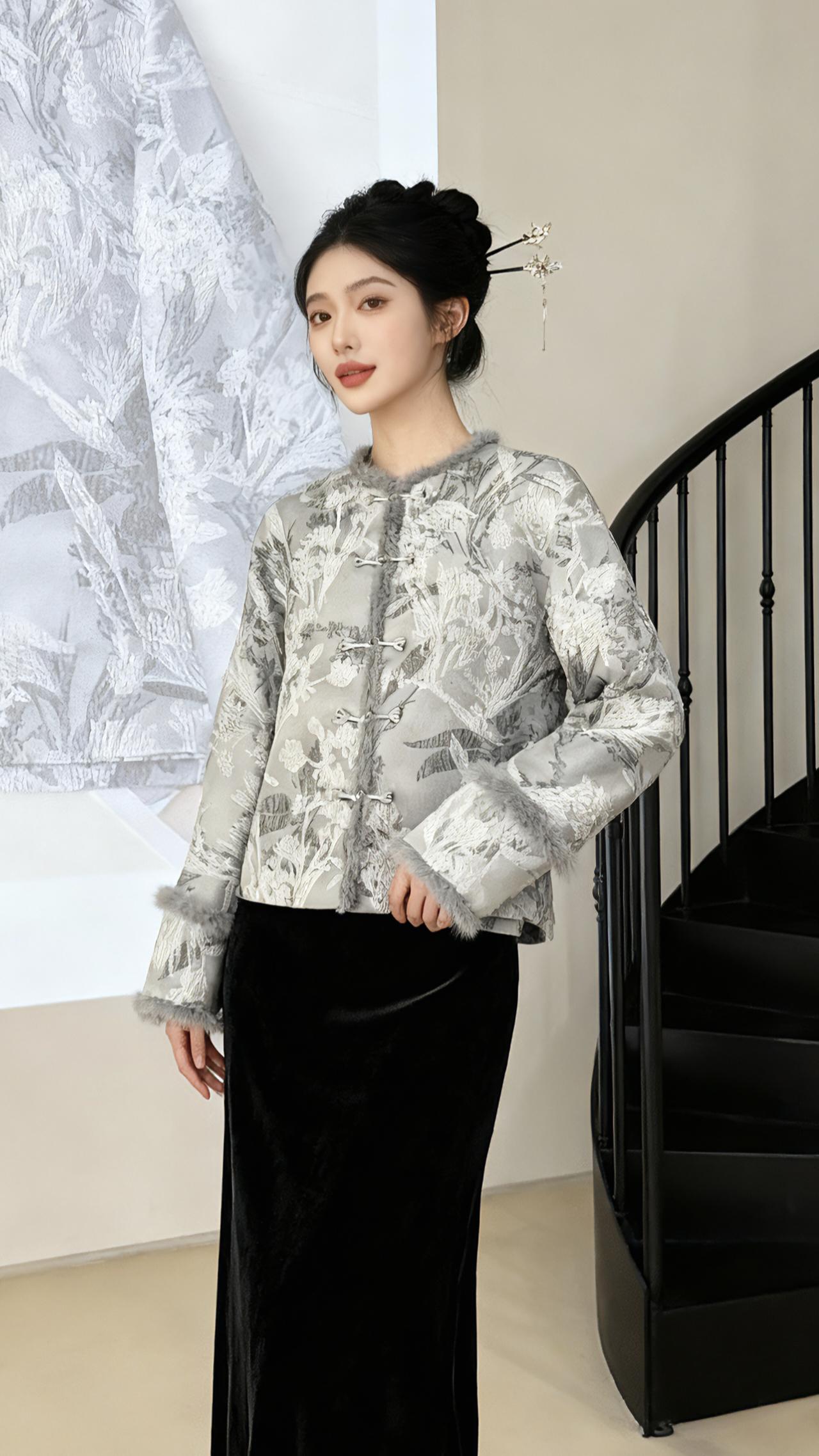 穿出高级感 新中式穿搭 夹棉上衣女装穿搭 秋冬穿搭