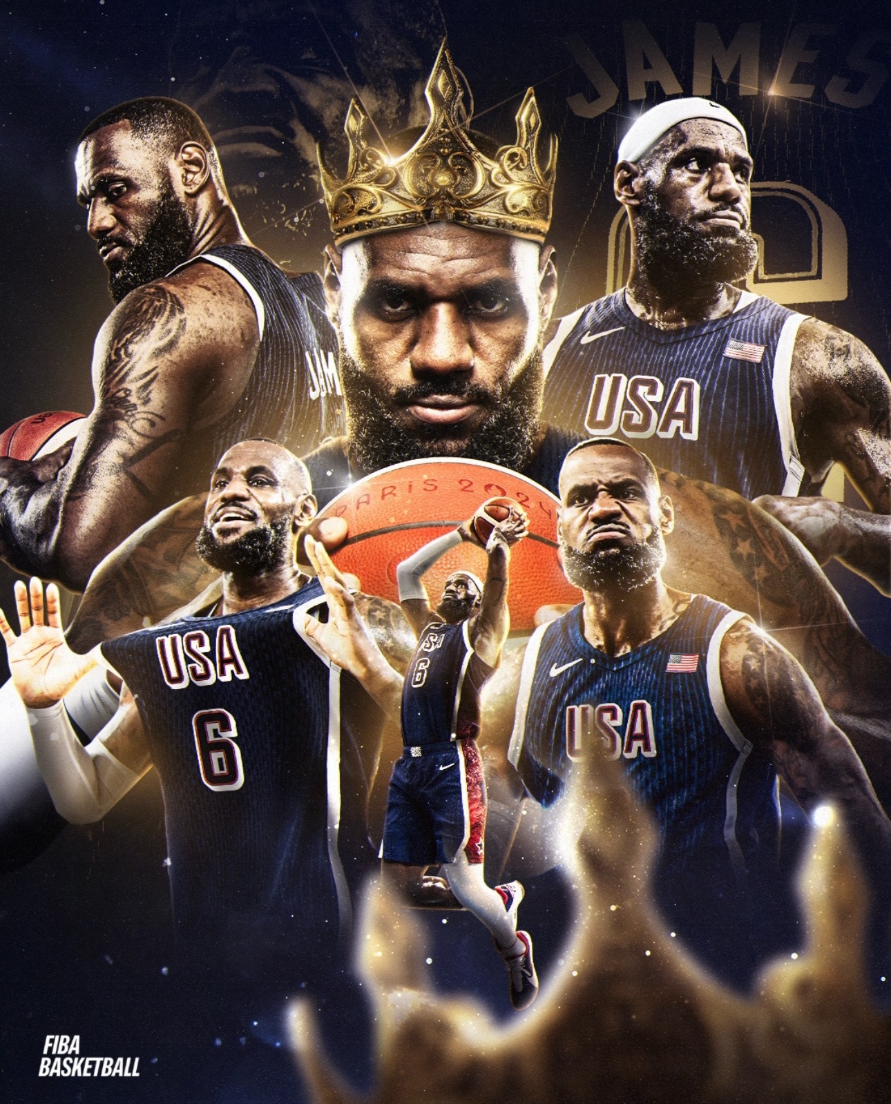 不老传奇！FIBA官方晒图祝詹姆斯41岁生日快乐！詹姆斯41岁生日