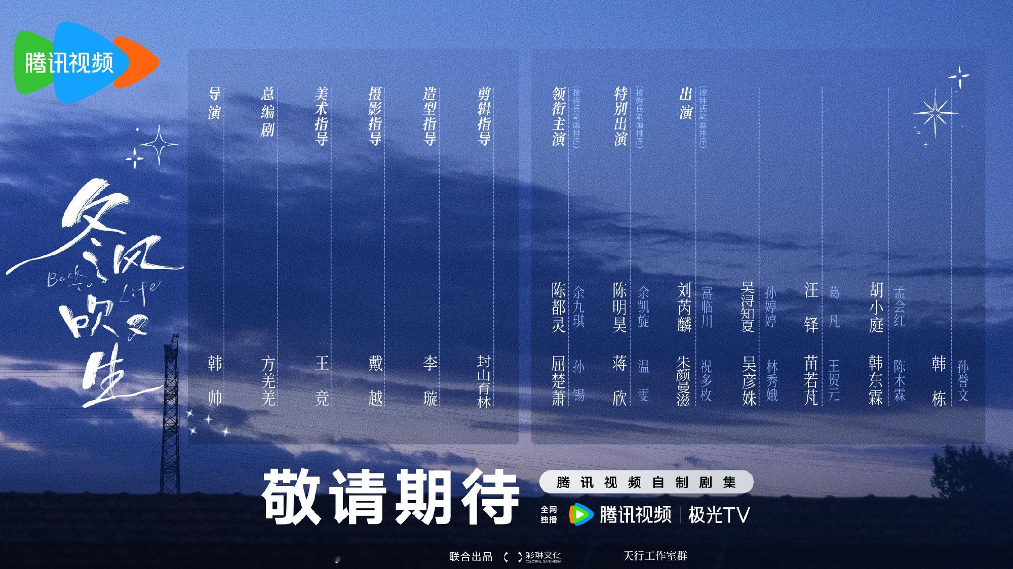 冬风吹又生电影级导演班底冬风吹又生班底阵容少见的影视豪华制作班底，导演团队功底深