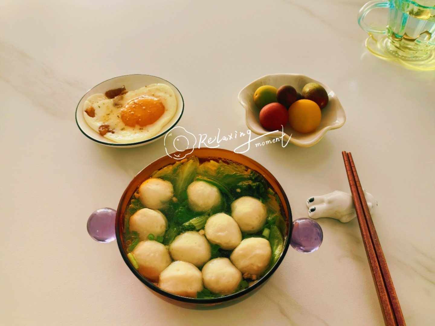 生酮记录  晚餐day15:鳕鱼丸(纯肉)煎蛋圣女果 