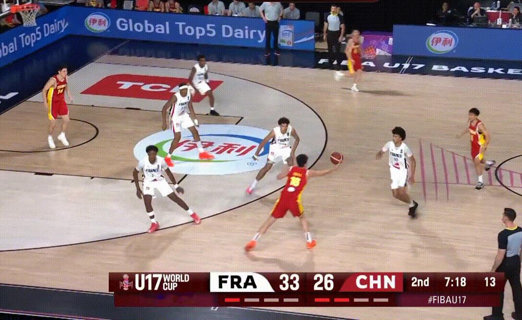 U17国青男篮不敌法国，省实锋线刘玄昱这场表现亮眼，出场20分钟砍下20分7个篮