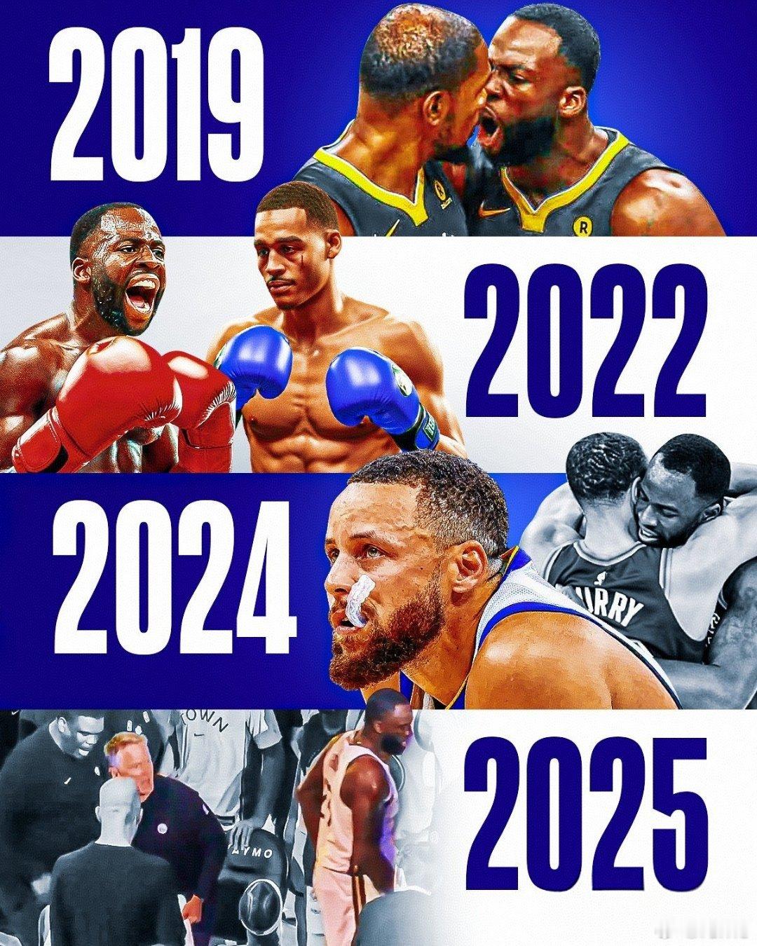 又一个赛季，又一个爆点。2019年，追梦在一次错失赢球机会后对阿杜大发雷霆。20