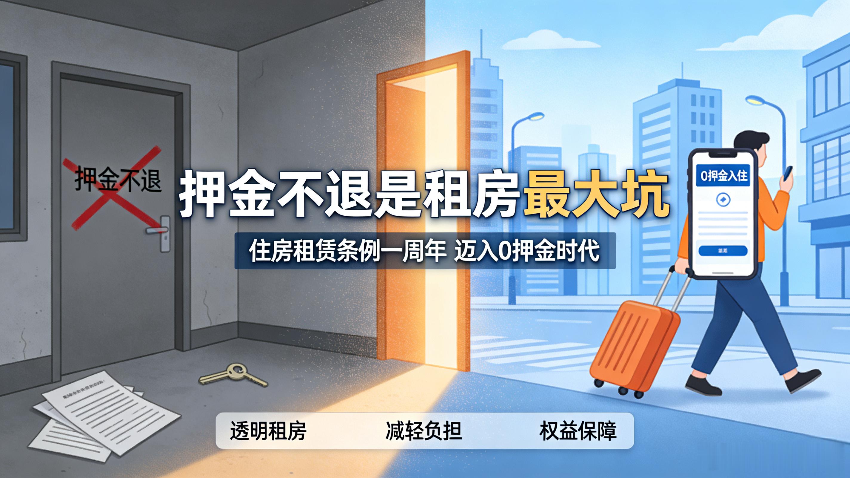 押金不退是租房最大坑住房租赁条例一周年迈入0押金时代租房这件小事，藏着普通人很容