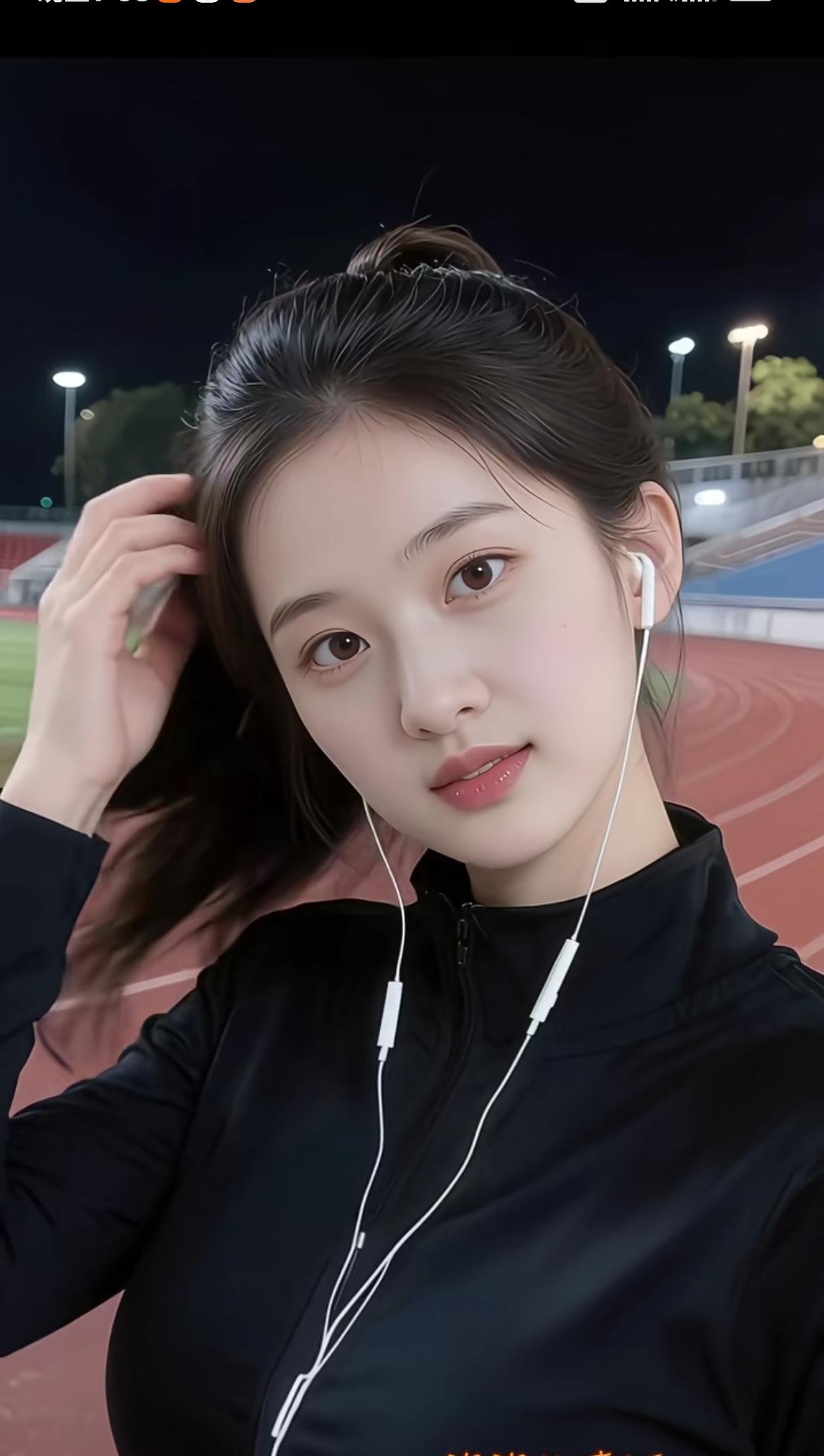 夜晚跑步，耳机里的音乐让每一步都充满力量！🏃‍♀️🎧分享今日随手一拍 户外跑