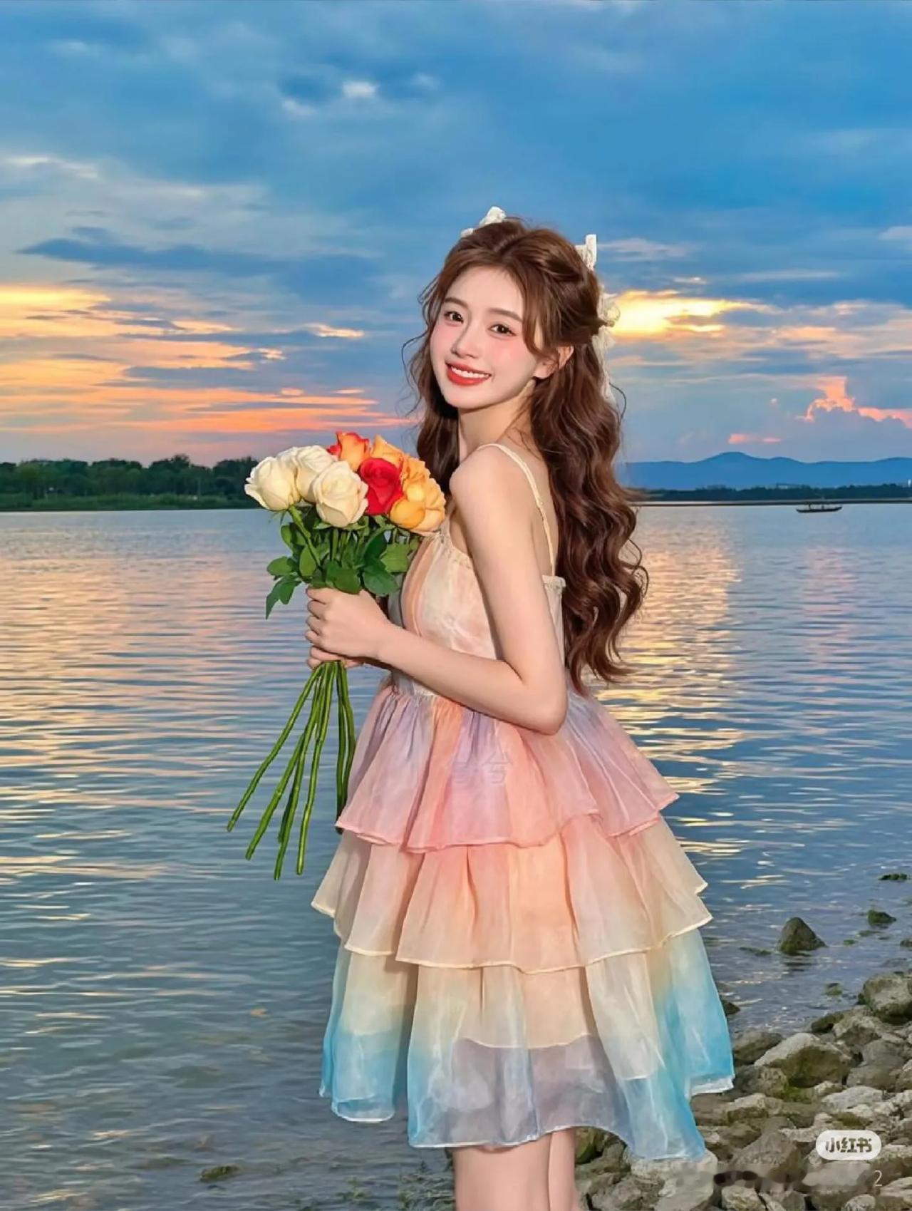夕阳下的浪漫时光