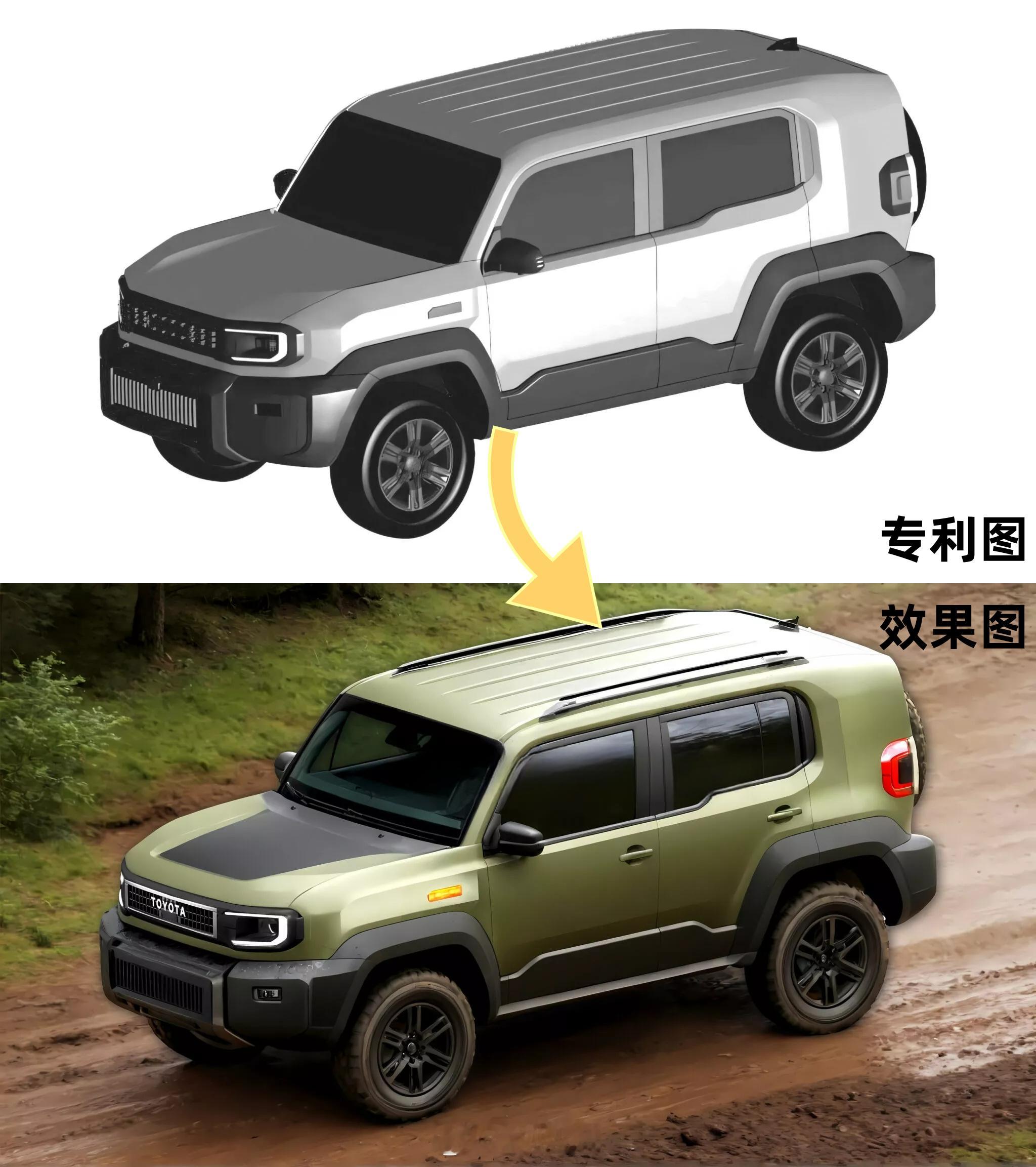 全新一代丰田FJ Cruiser 图1，全新一代丰田FJ Cruiser专利图以