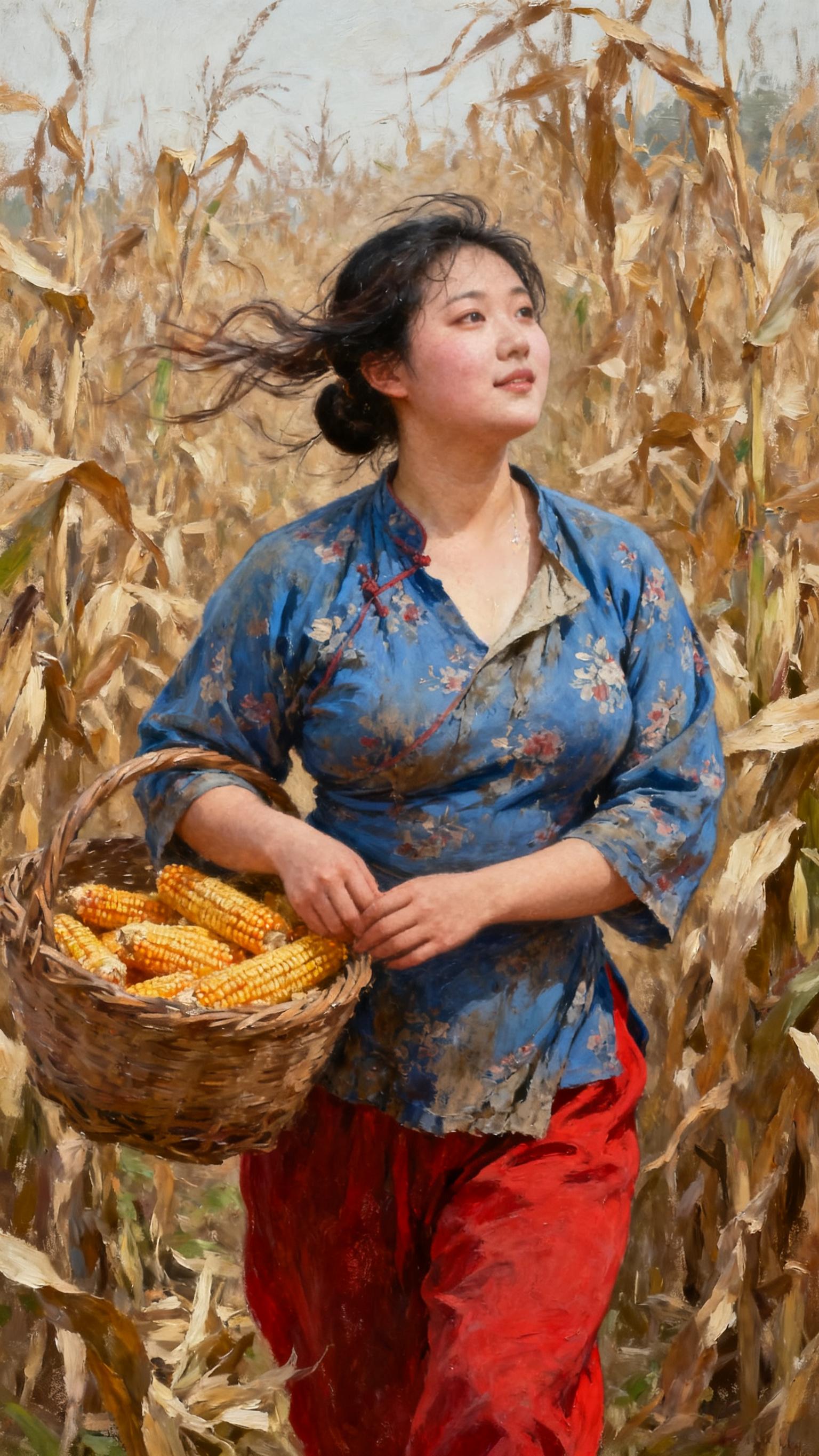 乡土气息 油画 服装搭配