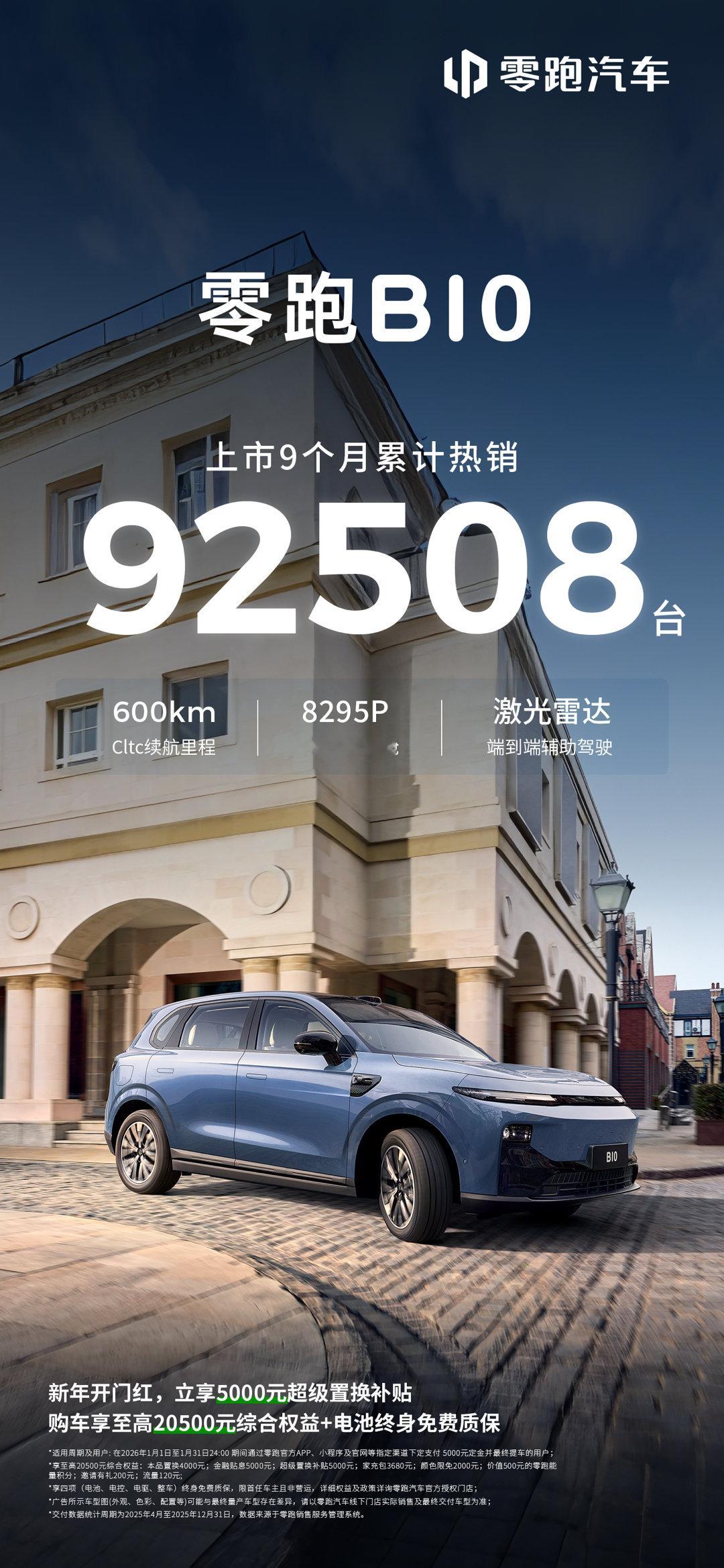 零跑B系双子星销量突破16万台零跑B01 上市五个月卖了67894台零跑B10 