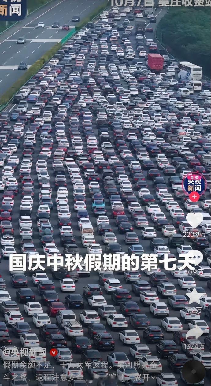 返程大军油车占比还是大头，来，考考你，小米汽车在哪里[doge] ​​​