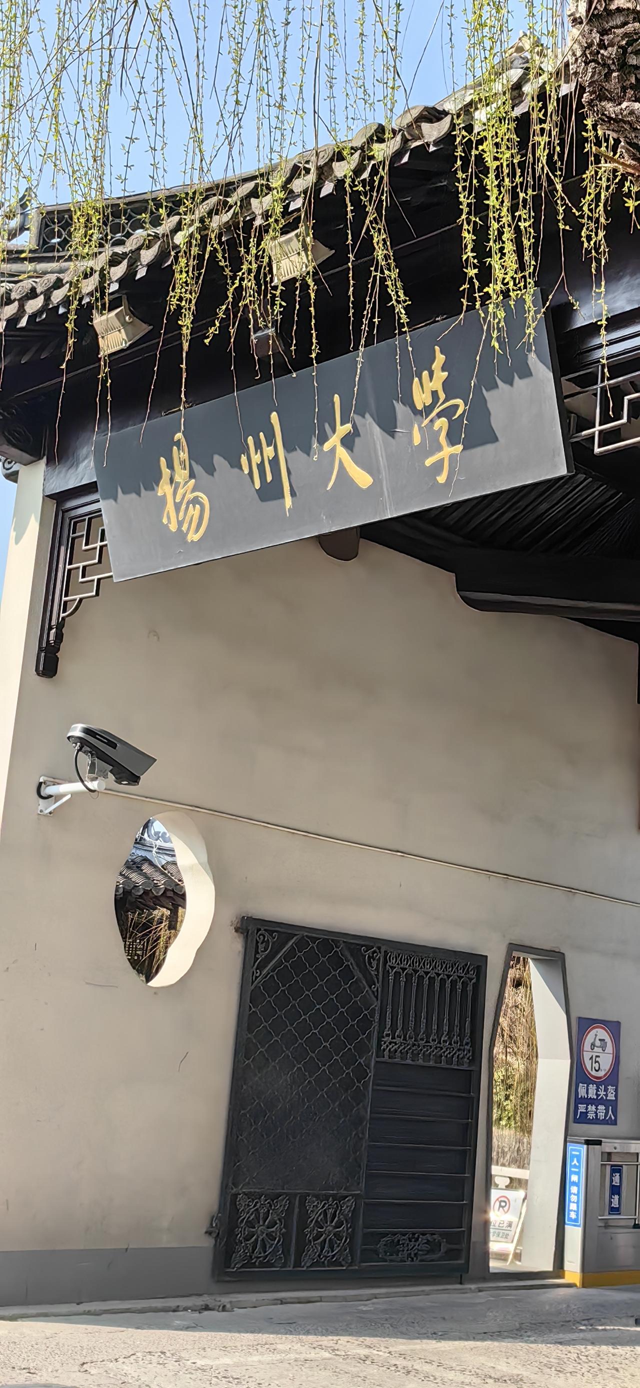 杨柳轻飏，扬州大学，契合[赞]。好有诗意的大学