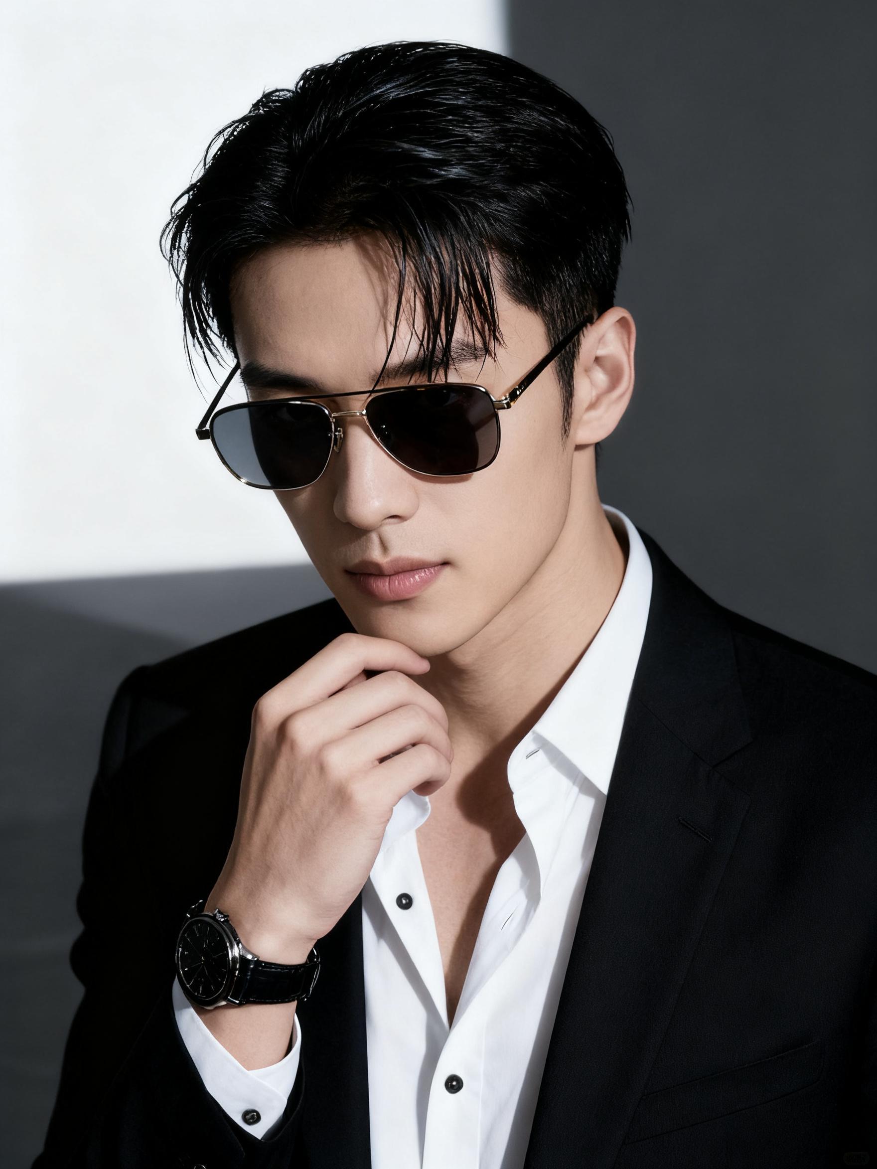 你穿西服好帅！