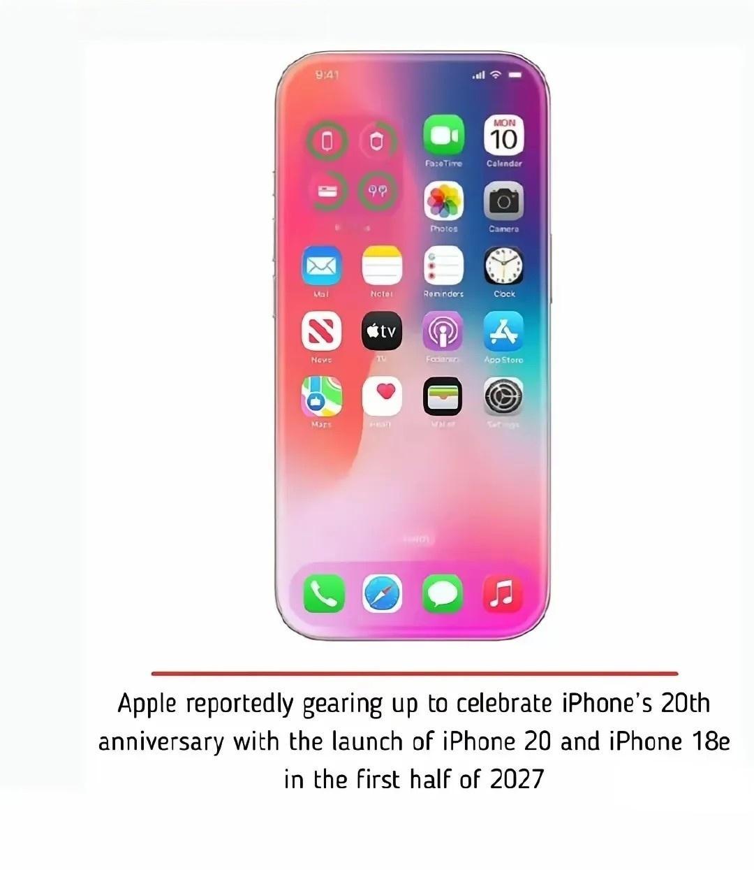 有观点认为，苹果可能会在2027年直接将新款iPhone命名为“iPhone 2