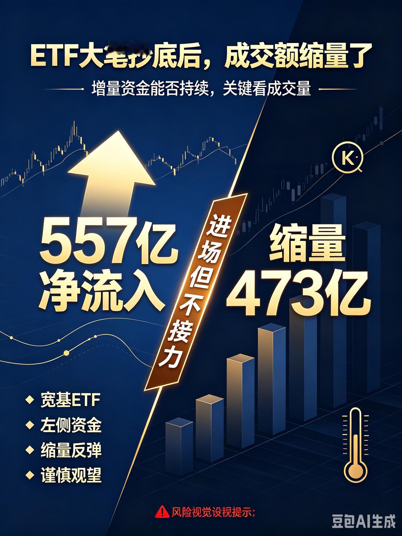 ETF成交额大幅缩量473亿，一个现实问题摆在眼前
 
昨天ETF刚刚创下557