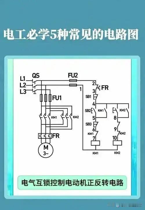作为电工，掌握常见电路图太重要啦！我给大家讲讲5种常见电路图。
首先是照明电路图