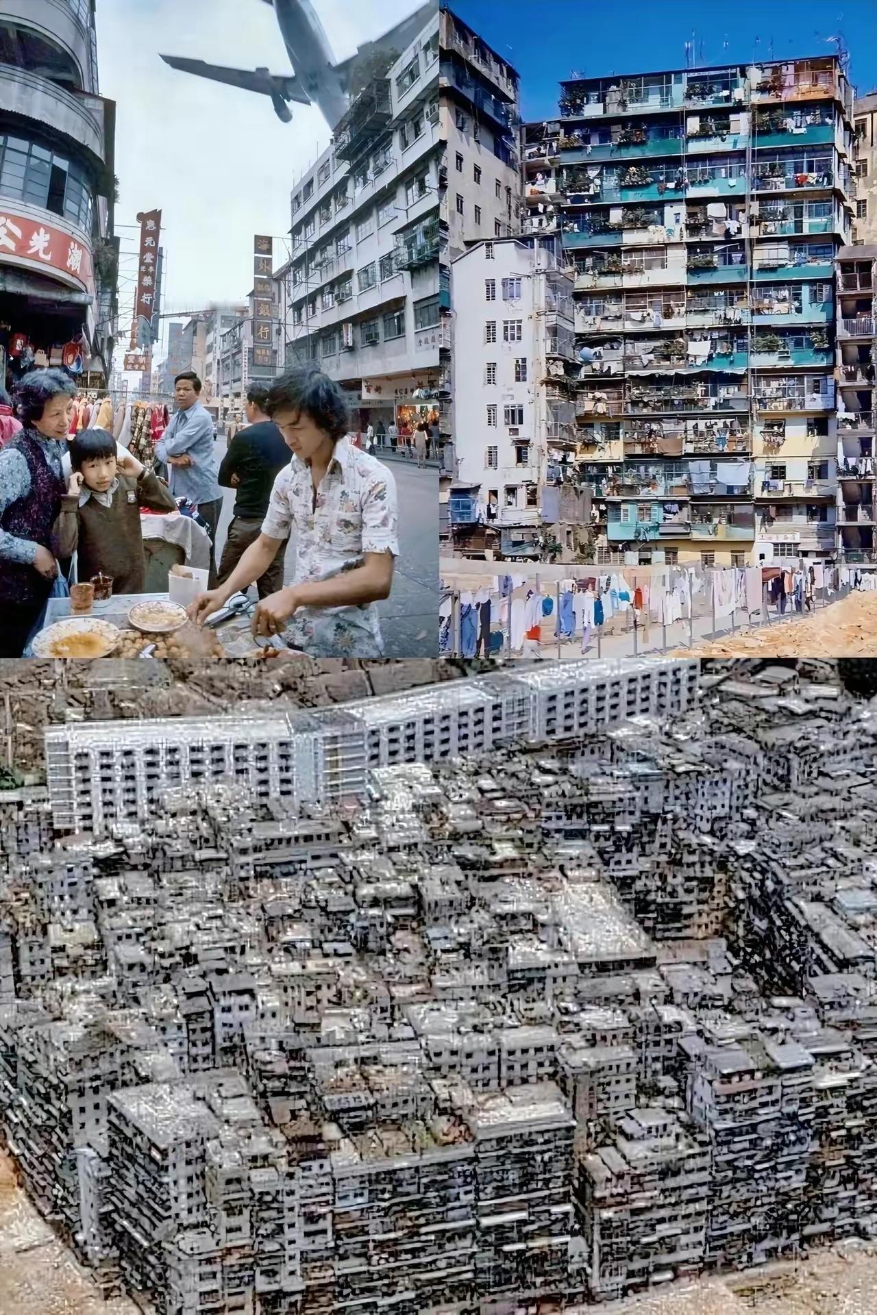 七、八十年代的香港九龙城寨。 ​​​