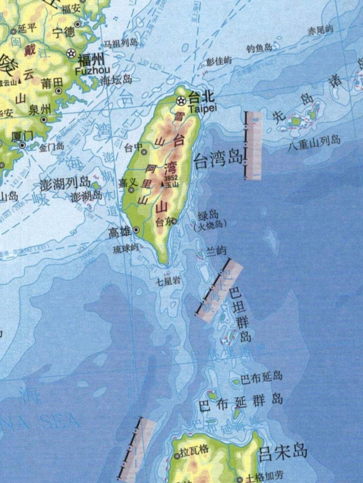 中国学者主张，巴丹群岛（Batan Islands，巴坦群岛）属于台湾附属岛屿，